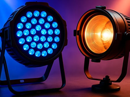 LED или галоген? Сравнение видов профессионального светового оборудования